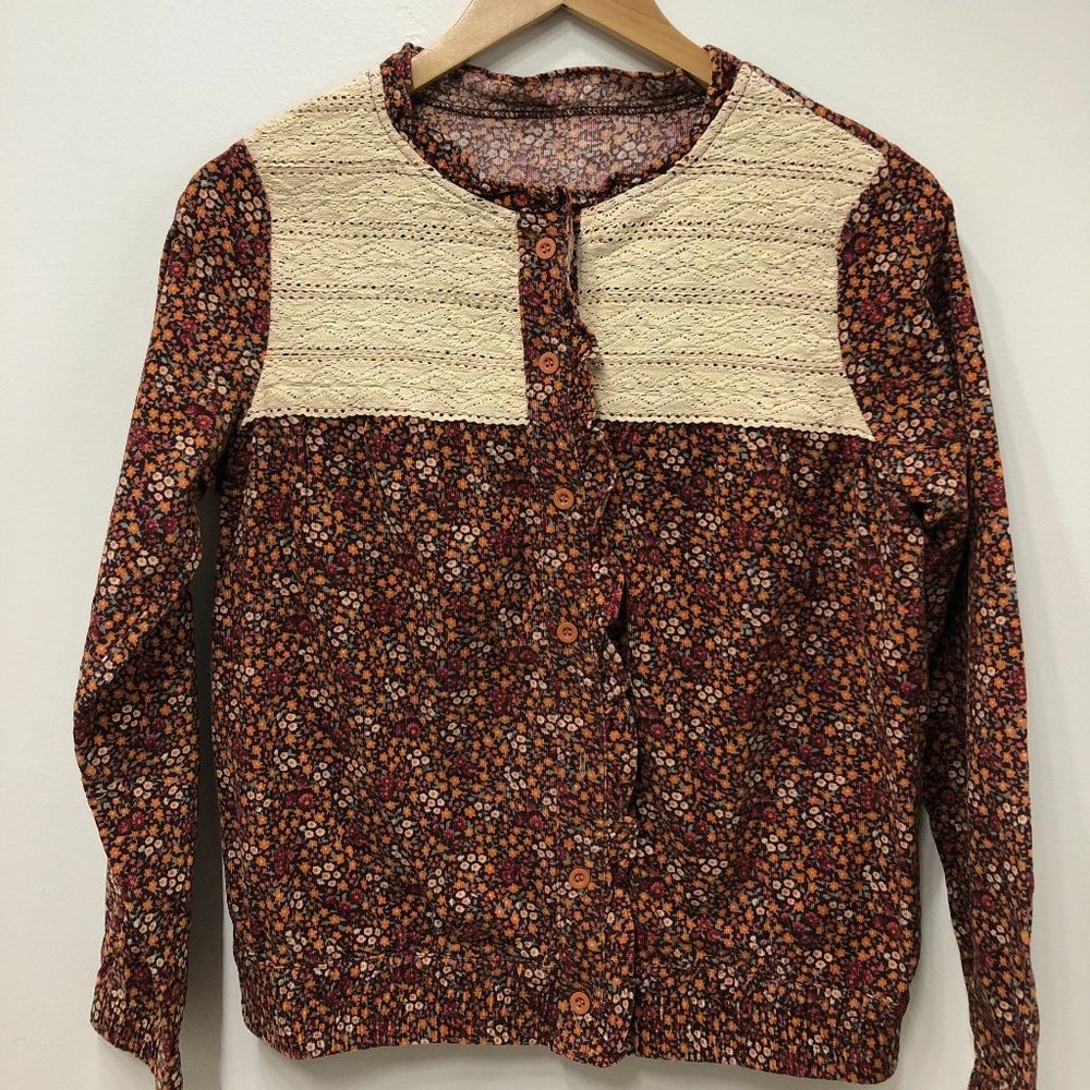 Floral Corduroy Blouse